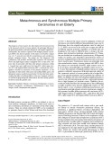 Metachronous and synchronous multiple primary carcinomas in an elderly