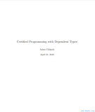 Ebook Certified programming with dependent types: Part 1 - Adam Chlipala