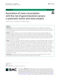 Association of meat consumption with the risk of gastrointestinal cancers: A systematic review and meta-analysis