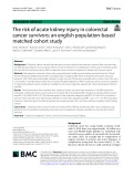 The risk of acute kidney injury in colorectal cancer survivors: An English population-based matched cohort study