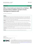 Effect of asciminib and vitamin K2 on Abelson tyrosine-kinase-inhibitor-resistant chronic myelogenous leukemia cells