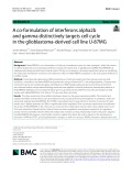 A co-formulation of interferons alpha2b and gamma distinctively targets cell cycle in the glioblastoma-derived cell line U-87MG