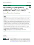 Next-generation sequencing reveals mitogenome diversity in plasma extracellular vesicles from colorectal cancer patients