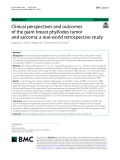 Clinical perspectives and outcomes of the giant breast phyllodes tumor and sarcoma: A real-world retrospective study