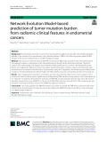 Network Evolution Model-based prediction of tumor mutation burden from radiomic-clinical features in endometrial cancers