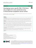 Developing tumor-specific PRO-CTCAE item sets: Analysis of a cross-sectional survey in three German outpatient cancer centers