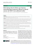 Alternating electric fields can improve chemotherapy treatment efficacy in blood cancer cell U937 (non-adherent cells)