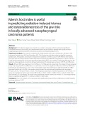 Valero’s host index is useful in predicting radiation-induced trismus and osteoradionecrosis of the jaw risks in locally advanced nasopharyngeal carcinoma patients