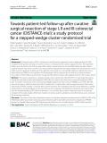 Towards patient-led follow-up after curative surgical resection of stage I, II and III colorectal cancer (DISTANCE-trial): A study protocol for a stepped-wedge cluster-randomised trial