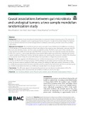 Causal associations between gut microbiota and urological tumors: A two-sample mendelian randomization study