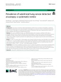 Prevalence of subclinical lung cancer detected at autopsy: A systematic review