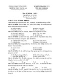 Đề thi học kì 1 môn Hóa học lớp 9 năm 2020-2021 có đáp án - Trường THCS Tràng An, Đông Triều