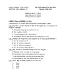 Đề thi giữa học kì 1 môn Lịch sử lớp 8 năm 2020-2021 có đáp án - Trường THCS Tràng An, Đông Triều