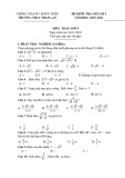 Đề thi giữa học kì 1 môn Toán lớp 9 năm 2020-2021 có đáp án - Trường THCS Tràng An, Đông Triều