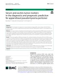 Serum and ascites tumor markers in the diagnostic and prognostic prediction for appendiceal pseudomyxoma peritonei