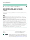 Whole-exome mutational landscape and molecular marker study in mucinous and clear cell ovarian cancer cell lines 3AO and ES2