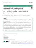 Aspartate beta-hydroxylase domain containing 1 as a prognostic marker associated with immune infiltration in skin cutaneous melanoma