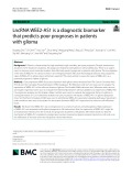 LncRNA WEE2-AS1 is a diagnostic biomarker that predicts poor prognoses in patients with glioma