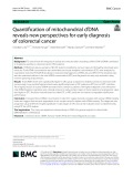 Quantification of mitochondrial cfDNA reveals new perspectives for early diagnosis of colorectal cancer