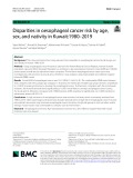 Disparities in oesophageal cancer risk by age, sex, and nativity in Kuwait:1980–2019