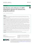 Identification and verification of a BMPsrelated gene signature for osteosarcoma prognosis prediction