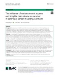 The influence of socioeconomic aspects and hospital case volume on survival in colorectal cancer in Saxony, Germany