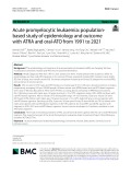 Acute promyelocytic leukaemia: populationbased study of epidemiology and outcome with ATRA and oral-ATO from 1991 to 2021