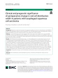 Clinical and prognostic significance of perioperative change in red cell distribution width in patients with esophageal squamous cell carcinoma