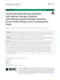Intrathecal chemotherapy combined with systemic therapy in patients with refractory leptomeningeal metastasis of non-small cell lung cancer: A retrospective study