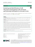 Screening and identification of miR181a-5p in oral squamous cell carcinoma and functional verification in vivo and in vitro