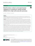 Bioinformatics analysis and experimental validation of cuproptosis-related lncRNA LINC02154 in clear cell renal cell carcinoma