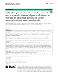 FOLFOX regimen after failure of fluorouracil and leucovorin plus nanoliposomal-irinotecan therapy for advanced pancreatic cancer: A retrospective observational study