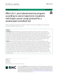 Effect of a 1-year tailored exercise program according to cancer trajectories in patients with breast cancer: Study protocol for a randomized controlled trial