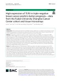 High expression of TLR3 in triple-negative breast cancer predicts better prognosis—data from the Fudan University Shanghai Cancer Center cohort and tissue microarrays