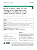 Clinical outcomes in patients with solid tumors living in rural and urban areas followed via telemedicine: Experience in a highly complex Latin American hospital