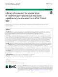 Efficacy of curcumin for amelioration of radiotherapy-induced oral mucositis: A preliminary randomized controlled clinical trial