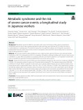 Metabolic syndrome and the risk of severe cancer events: A longitudinal study in Japanese workers