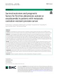 Survival outcomes and prognostic factors for first-line abiraterone acetate or enzalutamide in patients with metastatic castration-resistant prostate cancer