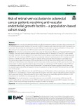 Risk of retinal vein occlusion in colorectal cancer patients receiving anti-vascular endothelial growth factors – a population-based cohort study