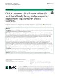 Clinical outcomes of intraluminal Iodine-125 seed strand brachytherapy and percutaneous nephrostomy in patients with ureteral carcinoma