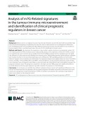 Analysis of m7G-Related signatures in the tumour immune microenvironment and identification of clinical prognostic regulators in breast cancer