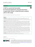 S100P as a potential biomarker for immunosuppressive microenvironment in pancreatic cancer: A bioinformatics analysis and in vitro study