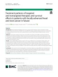 Treatment patterns of targeted and nontargeted therapies and survival effects in patients with locally advanced head and neck cancer in Taiwan