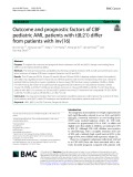 Outcome and prognostic factors of CBF pediatric AML patients with t(8;21) differ from patients with inv(16)