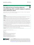 The optimal time of starting adjuvant chemotherapy after curative surgery in patients with colorectal cancer