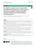 An eHealth symptom and complication management program for cancer patients with newly created ostomies and their caregivers (Alliance): A pilot feasibility randomized trial