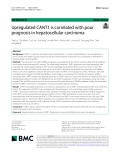 Upregulated CANT1 is correlated with poor prognosis in hepatocellular carcinoma