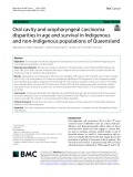 Oral cavity and oropharyngeal carcinoma disparities in age and survival in Indigenous and non-Indigenous populations of Queensland