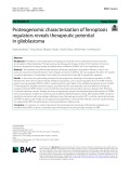 Proteogenomic characterization of ferroptosis regulators reveals therapeutic potential in glioblastoma