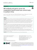 EBV antibody and gastric cancer risk: A population-based nested case-control study in southern China